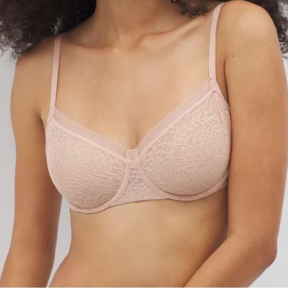Soma Lace Underwire Bra in Blush